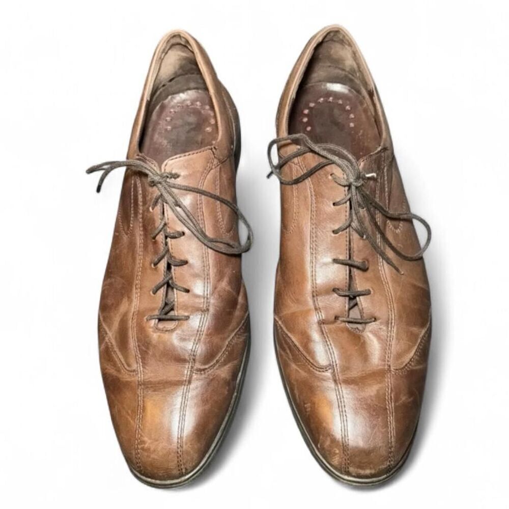 Mephisto Men’s Brown Leather Comfort Walking Shoes Lace Up Size 11.5 EU46